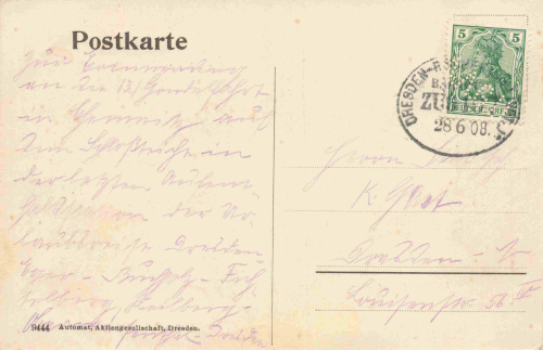Chemnitz Sachsen Saxoniabrunnen Schlossteich o 1908