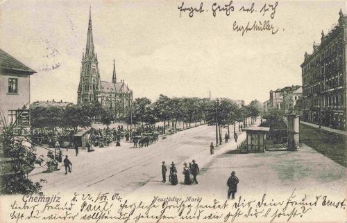 Chemnitz Sachsen Neustädter markt o 1904