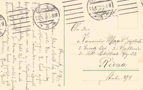 Chemnitz Sachsen Schilling Figuren Königsplatz o 1915