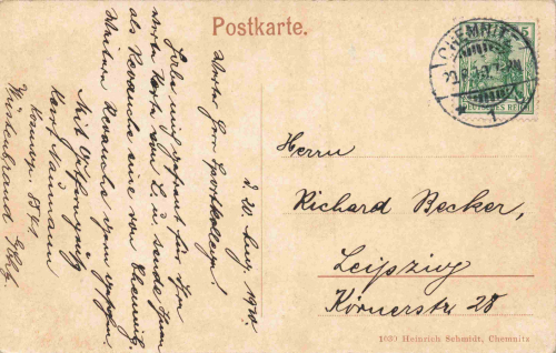 Chemnitz Sachsen Rathaus o 1910