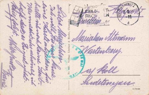 Chemnitz Sachsen Mehrbildkarte Feldpost o 1944