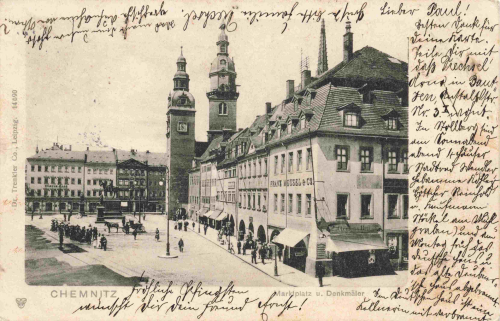 Chemnitz Sachsen Marktplatz o 1904