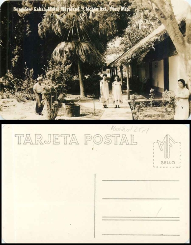 Chichen Itza Yucatan Mexico Bungalow Kabah Hotel Mayaland * ca. 1930