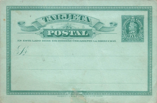 Chile Correos Postcard 1 Centavo Ganzsache um 1900