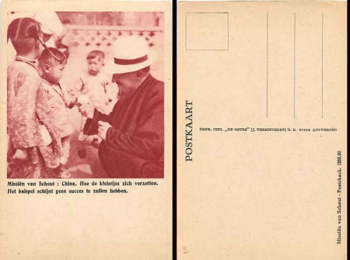 China Missionar mit Kindern * ca. 1930