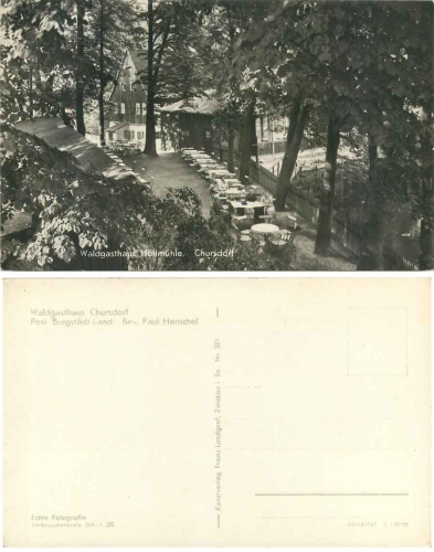 09322 Chursdorf Waldgasthaus Hoellmuehle *ca. 1956