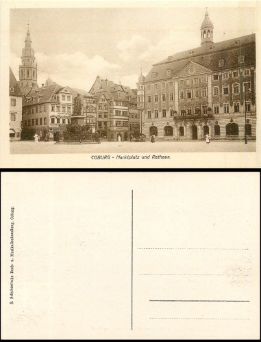 Coburg Marktplatz u. Rathaus *ca. 1915