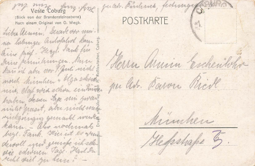 Coburg Veste sheep herd artist card O. Wiegk o approx. 1930