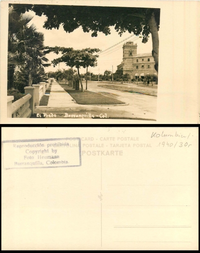 Colombia Baranquilla el Prado * approx. 1940