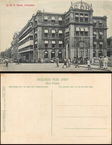 Colombo Ceylon G.O.H. Hotel AK around 1910