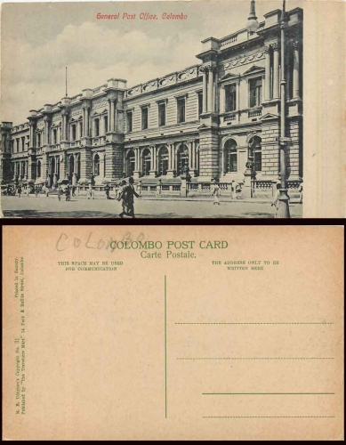 Colombo Ceyon Post Office * ca.1910