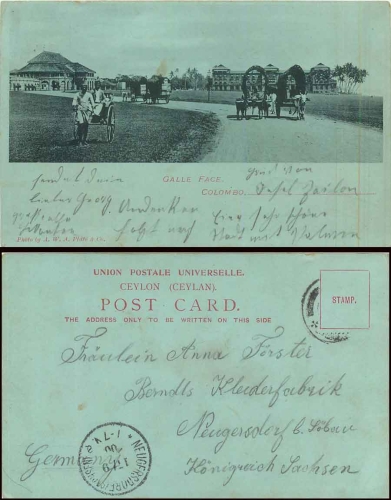 Colombo Galle Face Rikscha Ceylon o 17.9.1900