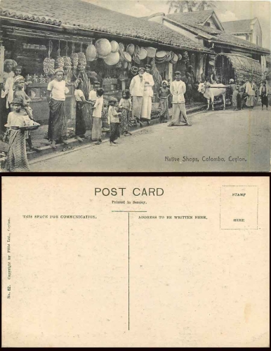 Colombo Native Shops Ceylon *ca. 1910