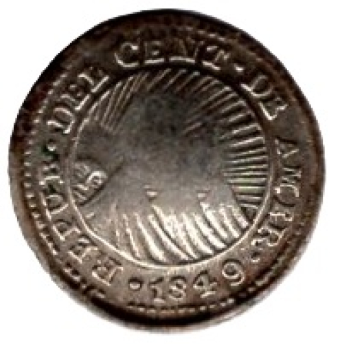 Costa Rica 1/2 Real Gegenstempel 1849