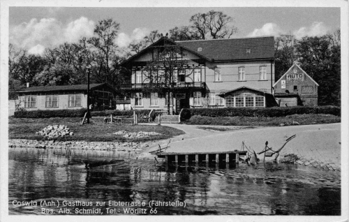 06869 Coswig Anhalt Gasthaus zur Elbterrasse o 1938