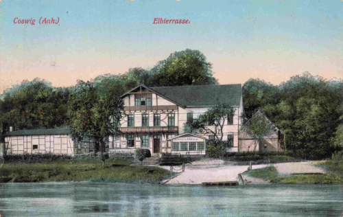 06869 Coswig Anhalt Gasthaus zur Elbterrasse o 1912
