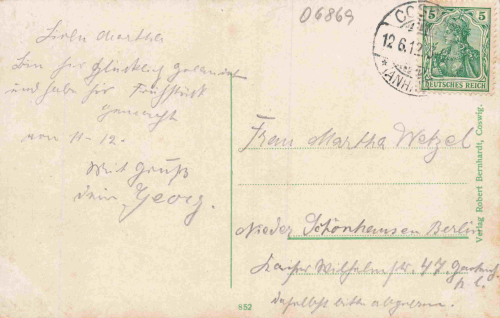 06869 Coswig Anhalt Gasthaus zur Elbterrasse o 1912
