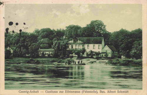 06869 Coswig Anhalt Gasthaus zur Elbterrasse o 1930