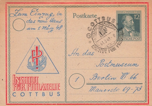 Stamp Day 1939 on AK Vienna special cancellation Vienna 8.1.1939