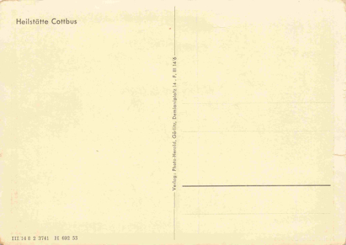 Cottbus Heilstätte * 1953