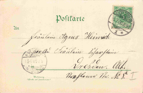 Cottbus Mehrbildlitho mit Trachten o 1900