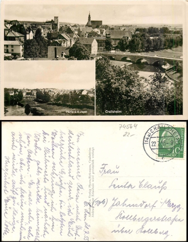 Crailsheim Partie a.d. Jagst o 22.07.1955