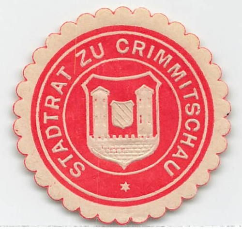 Crimmitschau seal stamp around 1930
