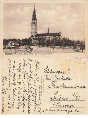Czestochowa Jasna Gora gebr. 14.5.1925