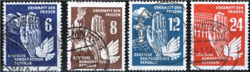 GDR Michel 276-279 o Peace day stamp