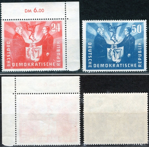 GDR Michel 284-285 ** German-Polish friendship mint never hinged