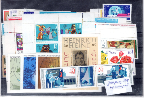 DDR Jahrgang 1972 Briefmarken postfrisch komplett