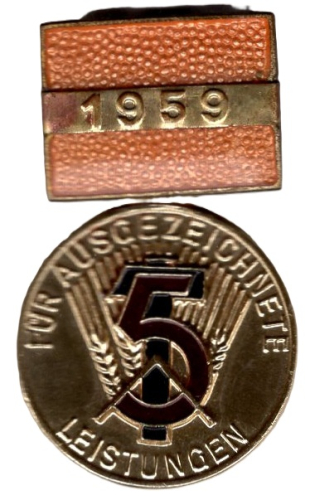DDR Medaille für ausgezeichnete Leistungen 1959