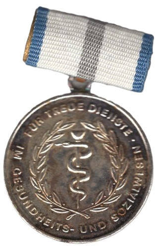 GDR Medal for Loyal Service in the Health and Social Services Sector in Silver from 1973