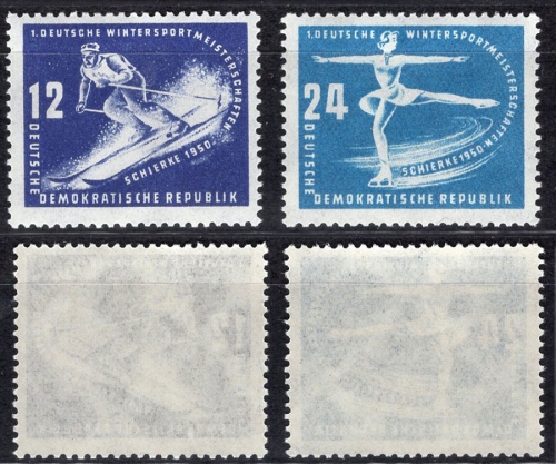 GDR Michel 246-247 ** Winter sports championship mint never hinged
