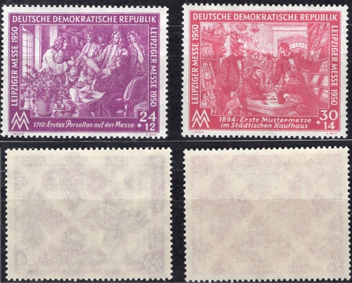 GDR Michel 248-249 ** Leipzig Spring Fair 1950 mint never hinged