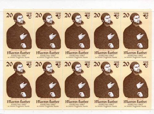 GDR Michel 2755 mini sheet Martin Luther mint never hinged 1983**