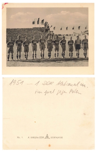 GDR national team 1951 game against Poland