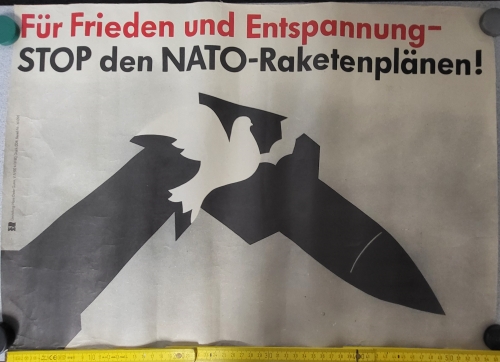 GDR poster "Peace Movement" Stop NATO missile plans around 1980