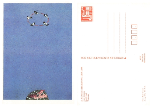 DDR Privatganzsache 10. Kunstausstellung *1988 Joan Cozacu