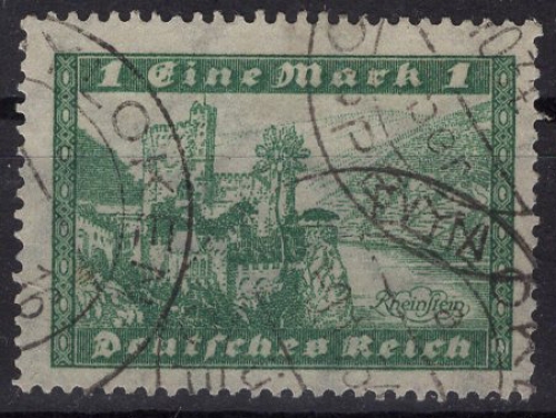 Michel 364 o Burg Rheinstein 1 Mark