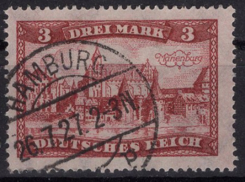 Michel 366 o Marienburg 3 Mark 