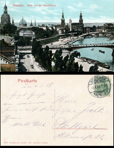 Dresden Terrassenufer o 4.08.1908