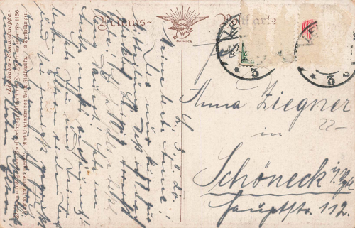 Dachshund artist card Wally Fialkowska o 4.2.1920