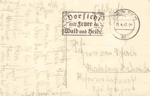Dahlem Berlin U-Bahnhof Dahlem Dorf alte Ansichtskarte Feldpost 1942