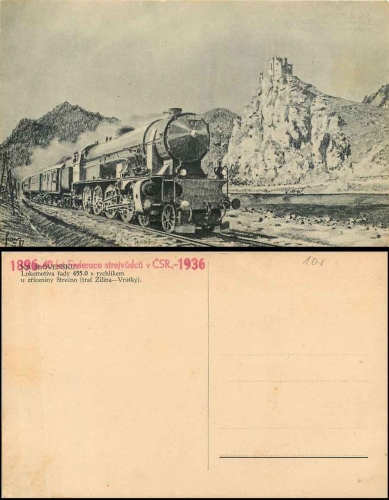 Steam locomotive of the CSD artist card Granz * approx. 1936