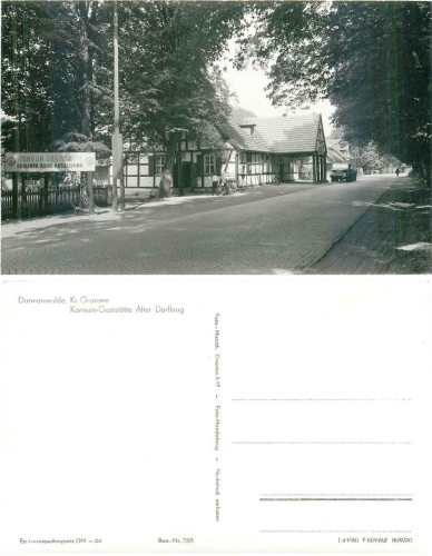 16775 Dannenwalde Gaststätte Alter Dorfkrug *1960 Hanich0585