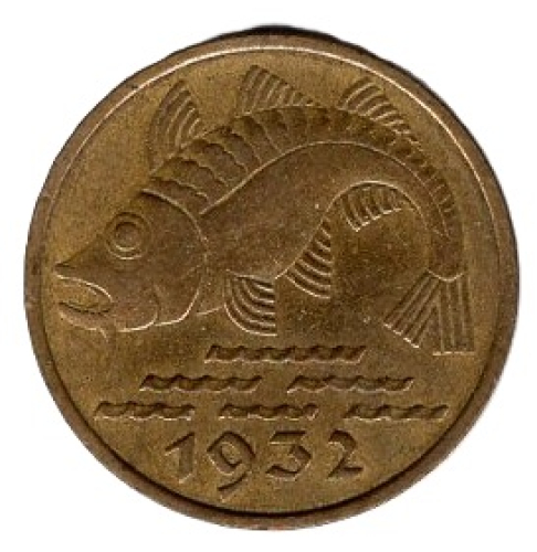 Danzig 10 Pfennig 1932 Polen
