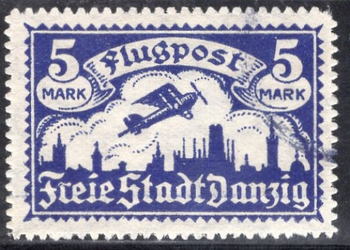 Danzig Michel 116 o gestempelt Flugpost 