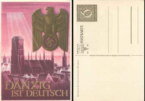 Danzig is German WHW stationary artist card Gottfried Klein *1939