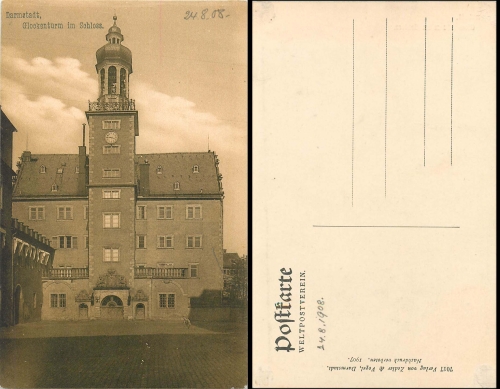 Darmstadt bell tower in the castle gebr. 08/24/1908